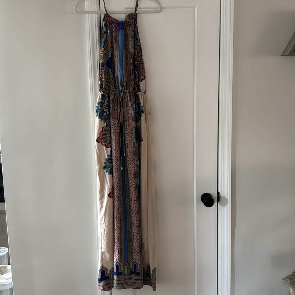 Greylin maxi dress with faux stone accent M